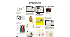 Desktop Screenshot of cecinestpasparis.net